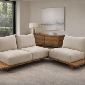 Boho Nest Wooden Slat Low-Seating Sofa